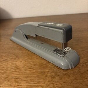 Vintage Industrial Modern Eames Era Swingline Stapler Gray USA Model #27 Works